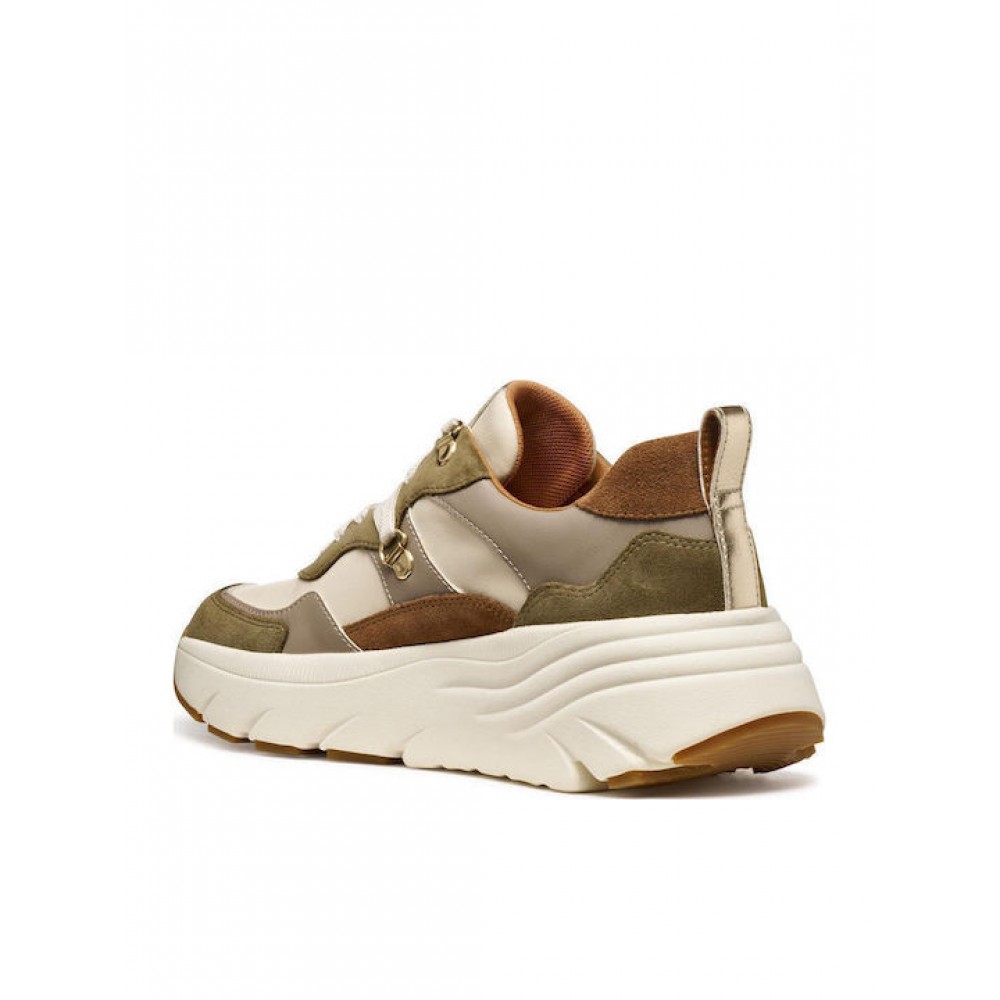 GEOX ΓΥΝΑΙΚΕΙΑ SNEAKERS D DIAMANTA MUSK/POWDER D36UFE 022BC CB35X