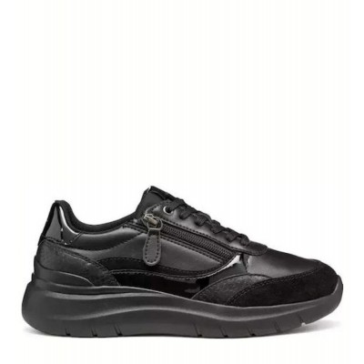 GEOX ΓΥΝΑΙΚΕΙΑ SNEAKERS D PLUMERY ΜΑΥΡΑ D56YNE 05402 C9997