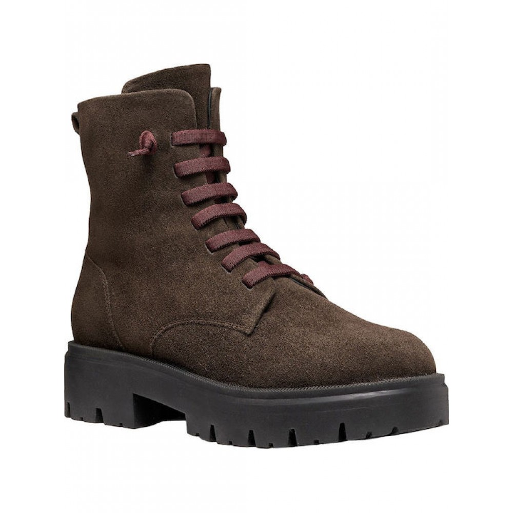 ΓΥΝΑΙΚΕΙΑ GEOX SUEDE ΜΠΟΤΑΚΙΑ D KLARGENA D6810A 00022 C6005 ΚΑΦΕ