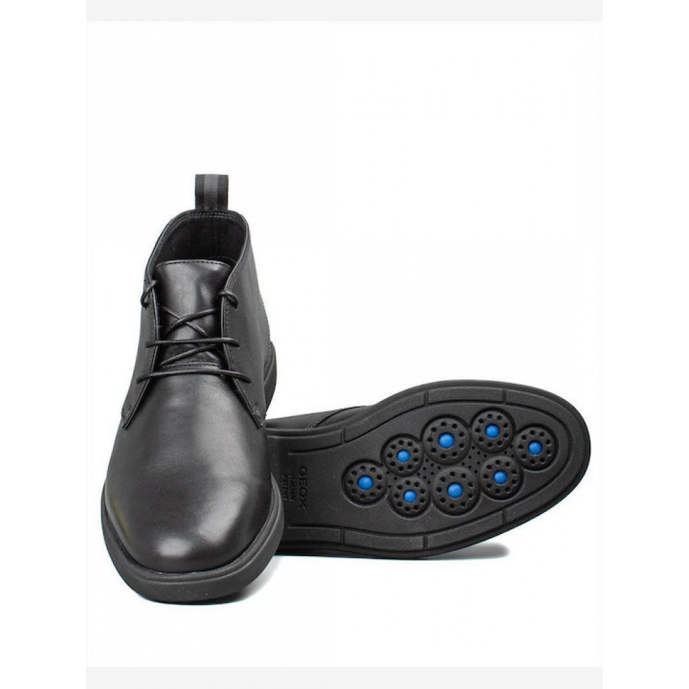 GEOX ΑΝΔΡΙΚΑ ΜΠΟΤΑΚΙΑ U SPHERICA U56LAD 00043 C9999 ΜΑΥΡΑ