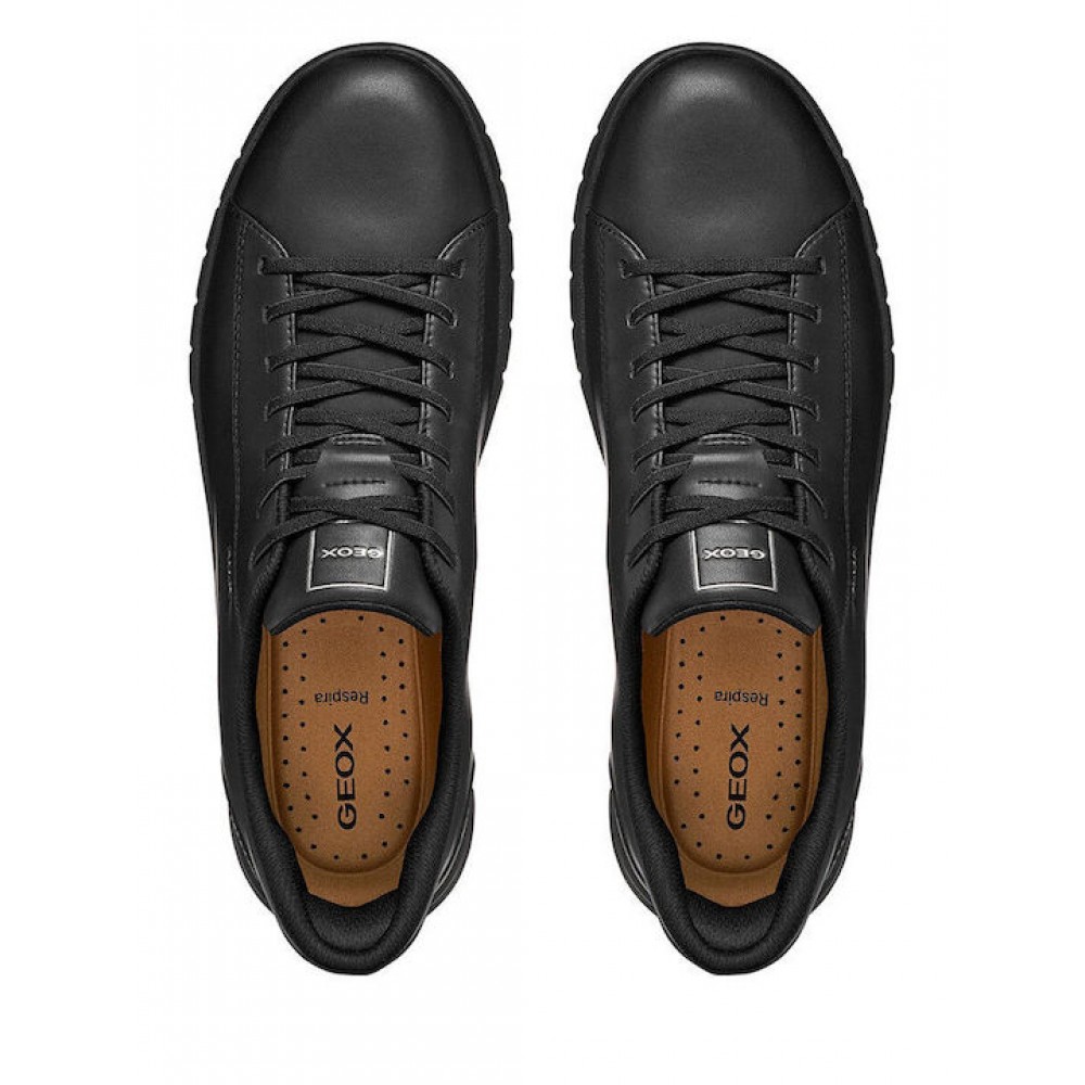 GEOX ΑΝΔΡΙΚΑ SNEAKERS U FLEXTRIDE U65MAA 0009B C9999 ΜΑΥΡΑ