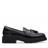 CLARKS ΓΥΝΑΙΚΕΙΑ LOAFERS LAURYL TASSEL 26184357 ΜΑΥΡΑ
