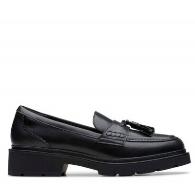 CLARKS ΓΥΝΑΙΚΕΙΑ LOAFERS LAURYL TASSEL 26184357 ΜΑΥΡΑ