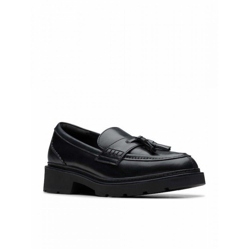 CLARKS ΓΥΝΑΙΚΕΙΑ LOAFERS LAURYL TASSEL 26184357 ΜΑΥΡΑ