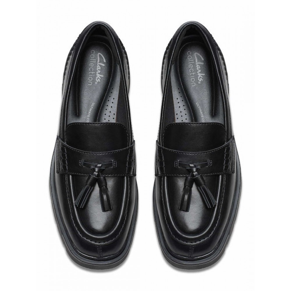 CLARKS ΓΥΝΑΙΚΕΙΑ LOAFERS LAURYL TASSEL 26184357 ΜΑΥΡΑ