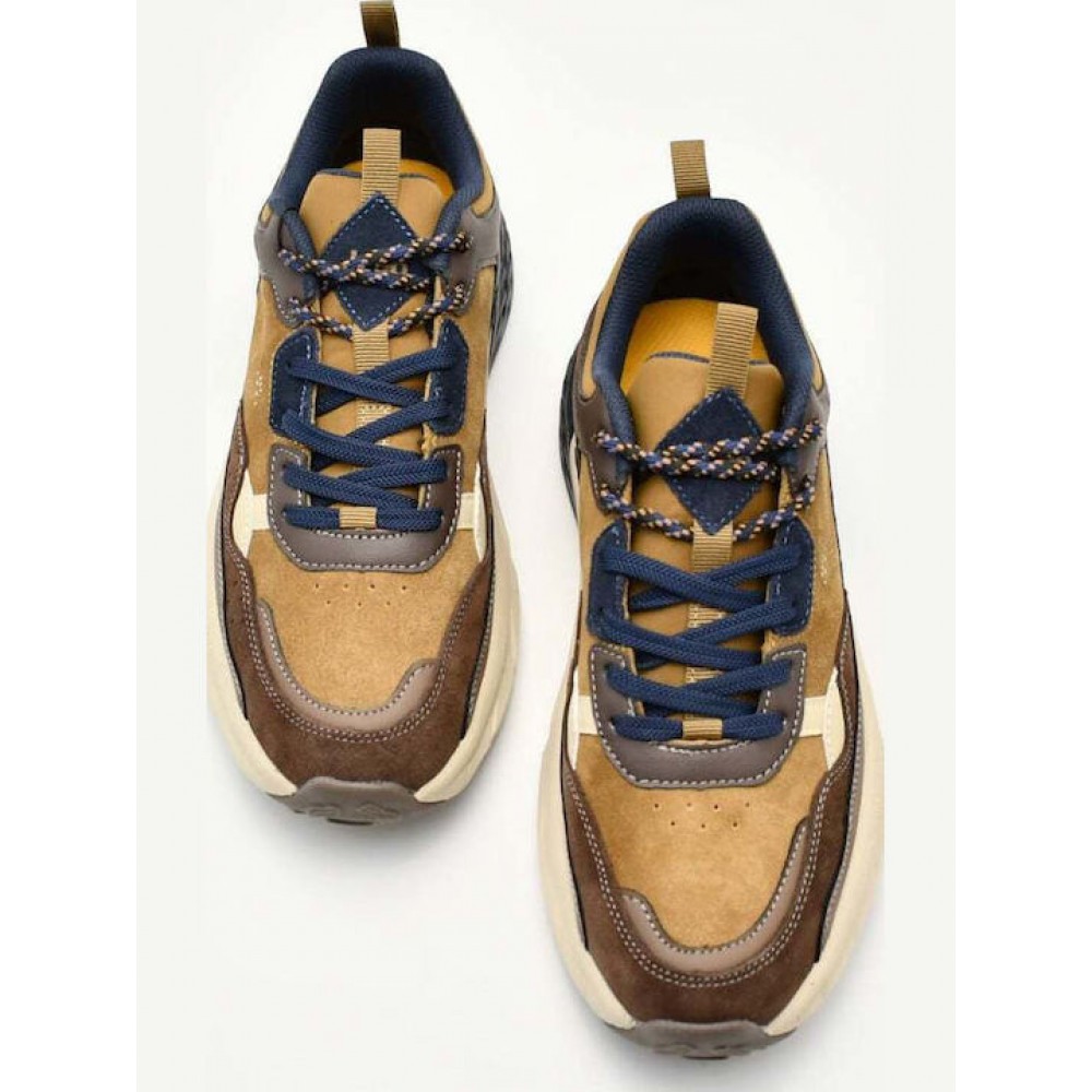 JEEP FOOTWEAR ΑΝΔΡΙΚΑ SNEAKERS ΚΑΦΕ JM52070A-160 TOBACCO