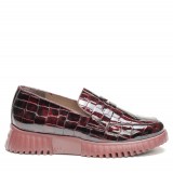 WONDERS ΓΥΝΑΙΚΕΙΑ ΜΟΚΑΣΙΝΙΑ ΜΠΟΡΝΤΩ A-4402 FLEXFLY VINO CROCO