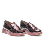 WONDERS ΓΥΝΑΙΚΕΙΑ ΜΟΚΑΣΙΝΙΑ ΜΠΟΡΝΤΩ A-4402 FLEXFLY VINO CROCO