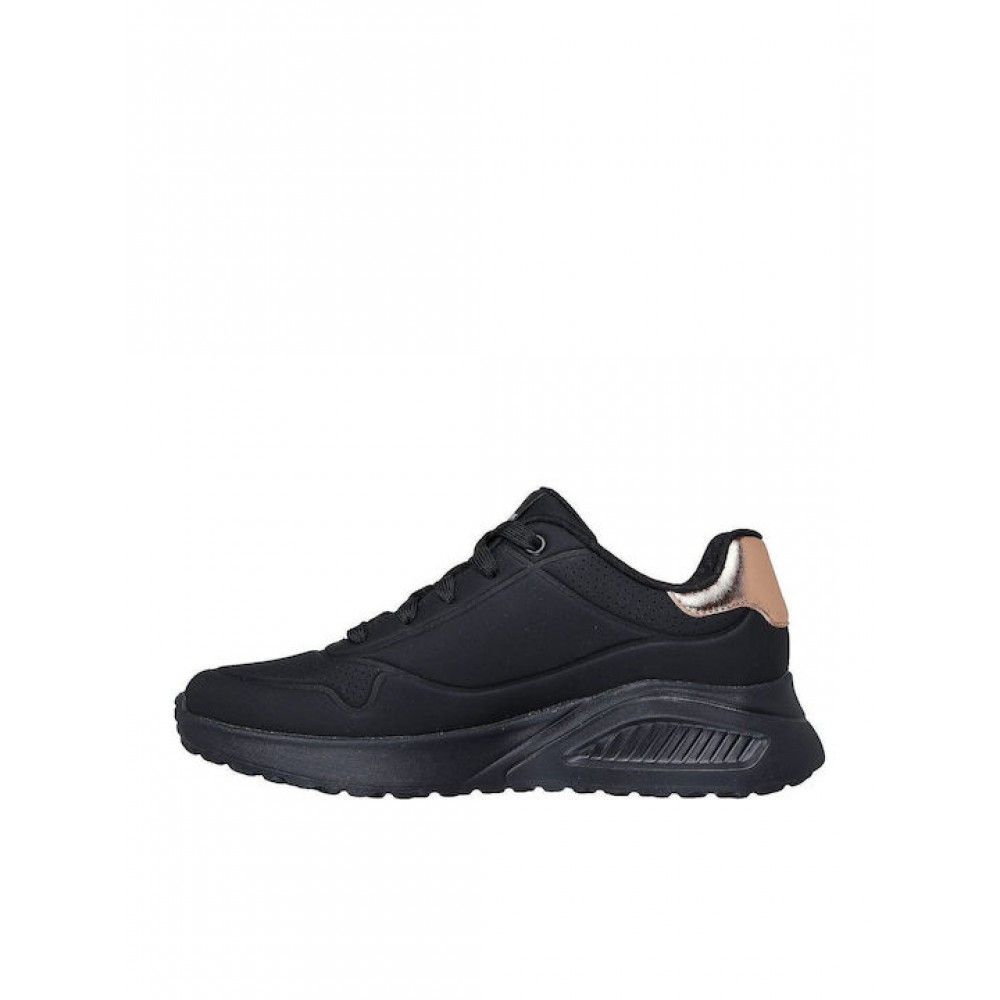 SKECHERS ΓΥΝΑΙΚΕΙΑ SNEAKERS UNO LITE WOMENS 177291-BBK ΜΑΥΡΟ