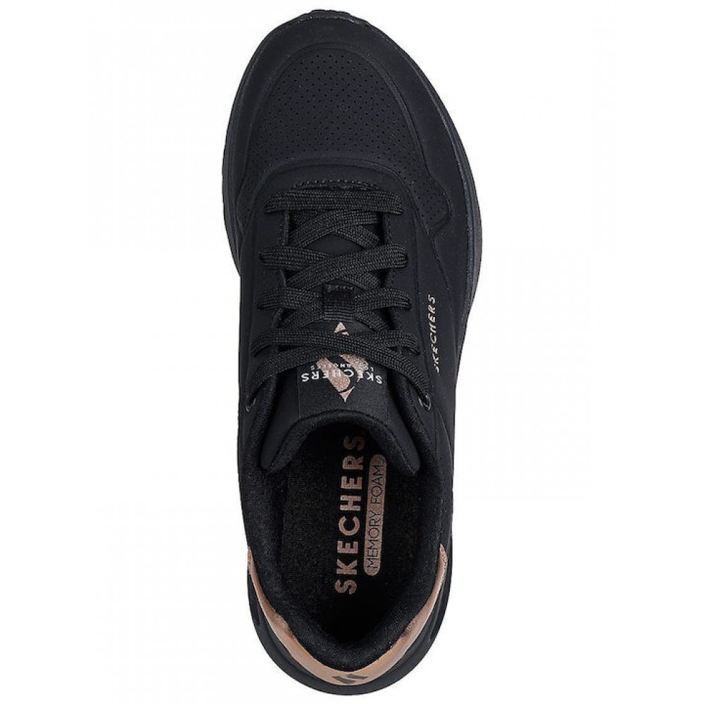 SKECHERS ΓΥΝΑΙΚΕΙΑ SNEAKERS UNO LITE WOMENS 177291-BBK ΜΑΥΡΟ