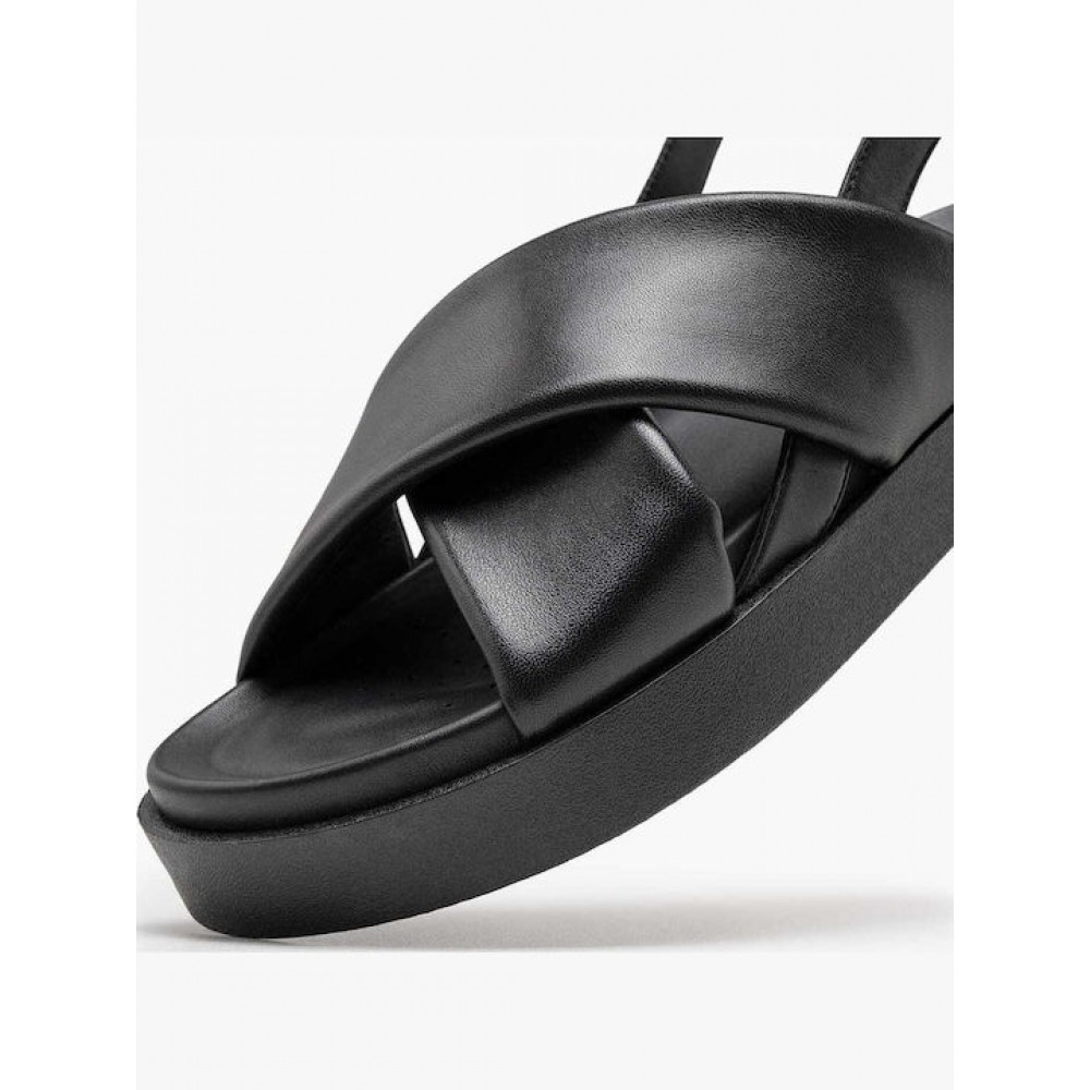 GEOX ΓΥΝΑΙΚΕΙΑ ΣΑΝΔΑΛΙΑ D ADELASH D65ARA 000TU C9999 ΜΑΥΡΑ