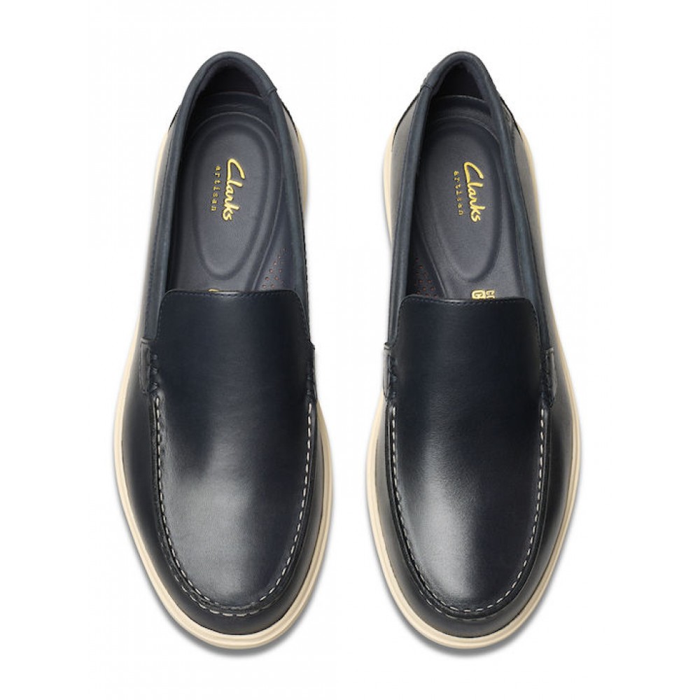 CLARKS ΑΝΔΡΙΚΑ ΜΟΚΑΣΙΝΙΑ BRATTON LOAFER NAVY 26181278