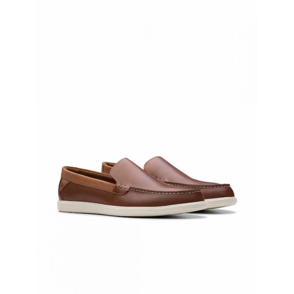 CLARKS ΑΝΔΡΙΚΑ ΜΟΚΑΣΙΝΙΑ BRATTON LOAFER TAN 26181279