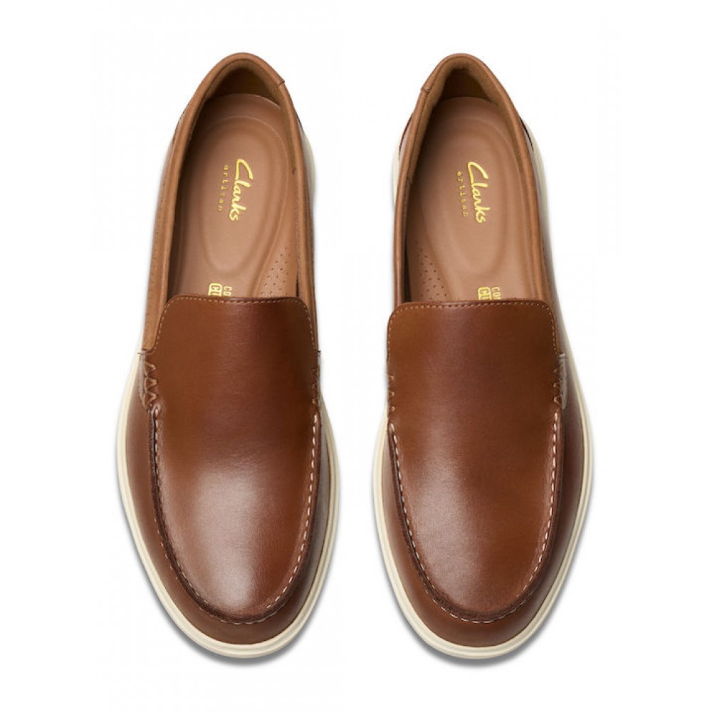 CLARKS ΑΝΔΡΙΚΑ ΜΟΚΑΣΙΝΙΑ BRATTON LOAFER TAN 26181279