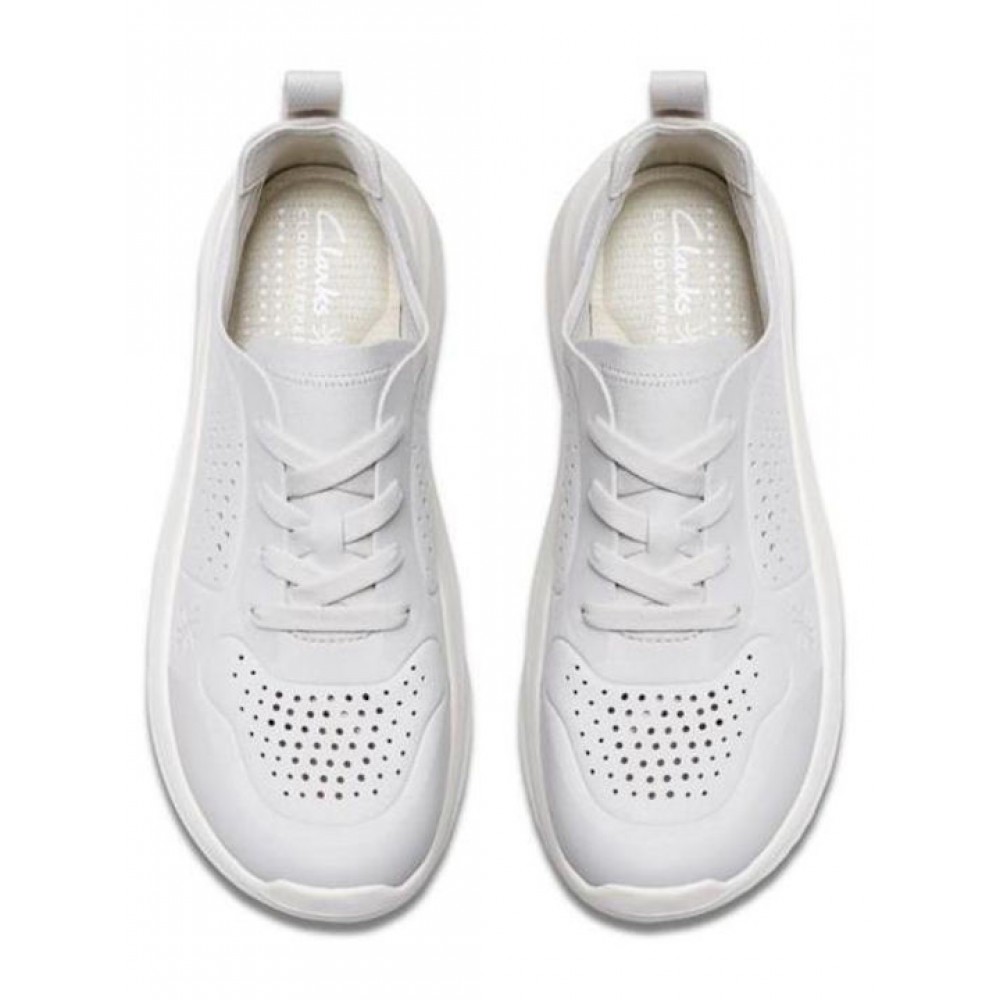 CLARKS ΓΥΝΑΙΚΕΙΑ SNEAKERS SOLEVANA TIE OFF WHITE 26184294