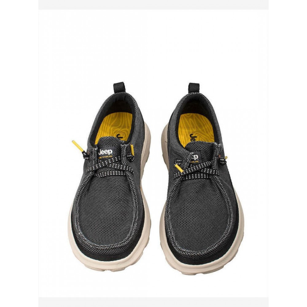JEEP FOOTWEAR ΑΝΔΡΙΚΑ ΜΟΚΑΣΙΝΙΑ KAUAI WALLABEE KNIT JM61090A-062 BLACK