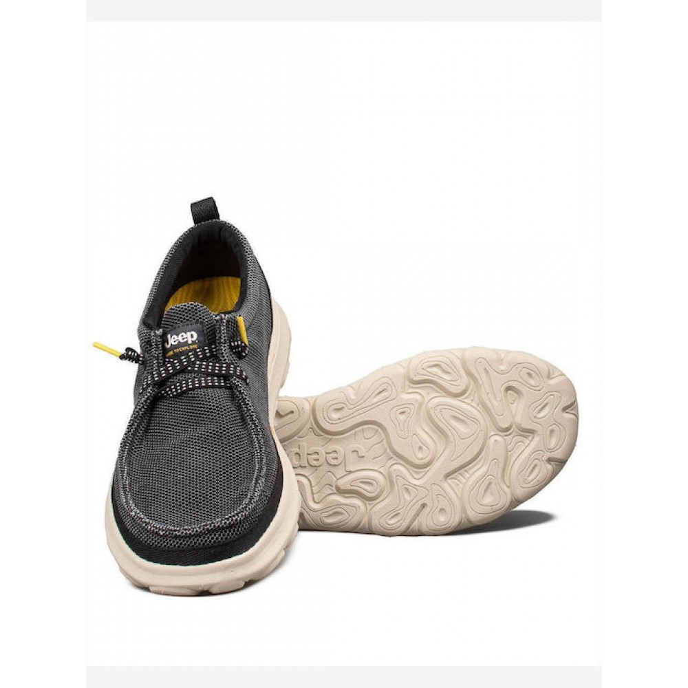 JEEP FOOTWEAR ΑΝΔΡΙΚΑ ΜΟΚΑΣΙΝΙΑ KAUAI WALLABEE KNIT JM61090A-062 BLACK
