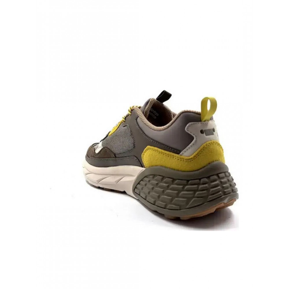 JEEP FOOTWEAR ΑΝΔΡΙΚΑ SNEAKERS GROOVE WASHED MESH JM61004A-020 MILITARY
