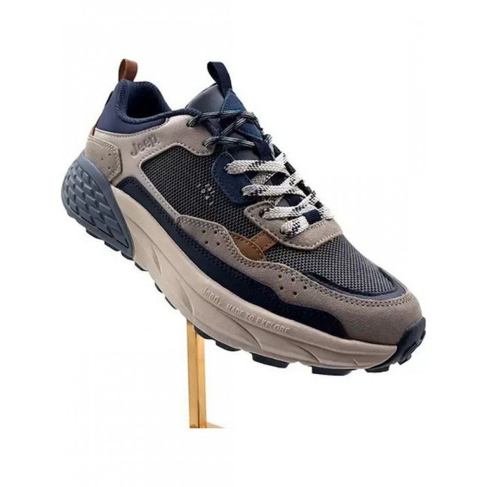 JEEP FOOTWEAR ΑΝΔΡΙΚΑ SNEAKERS GROOVE WASHED MESH JM61004A-016 NAVY